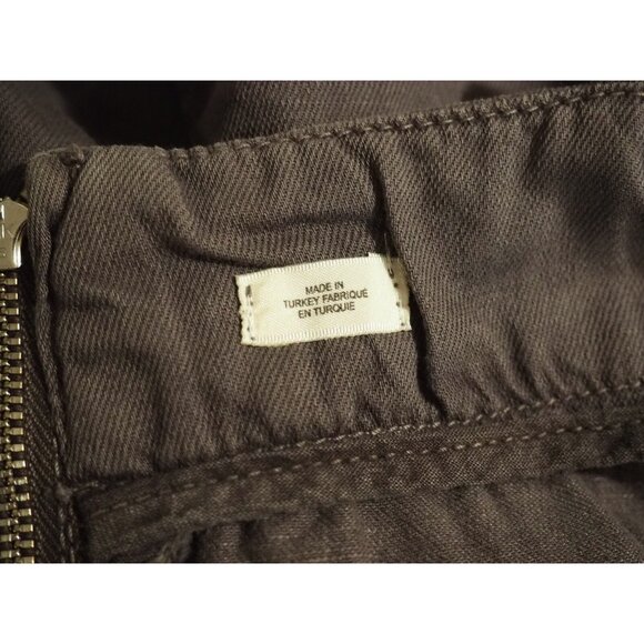 Postmark Equinox Gray Cotton Linen Cropped Apron Jumpsuit, Size XL - Picture 10 of 12